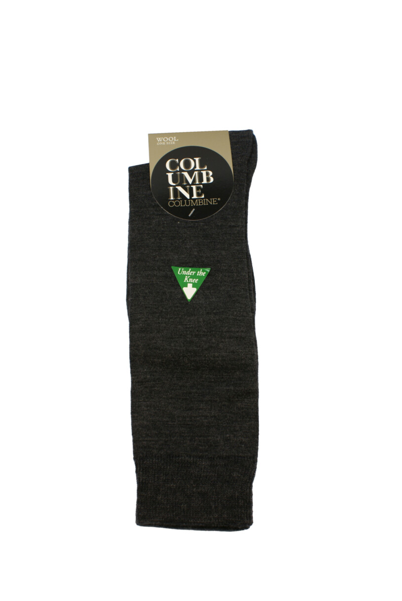 Plain Merino Kneehigh Sock – 4-9 – Charcoal | Columbine