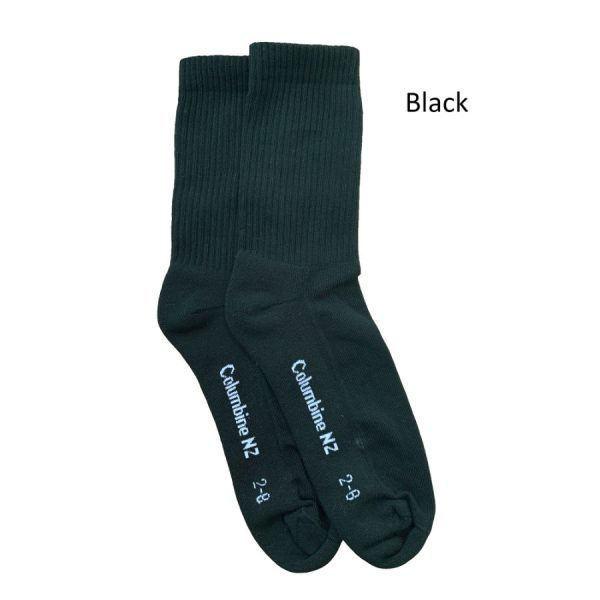 Black cotton sport socks